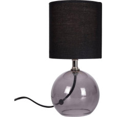 Ambiance Lampa stołowa Ambiance Lampa stołowa z kloszem abażurem lampka nocna czarna ze szklaną podstawą 25x12 cm