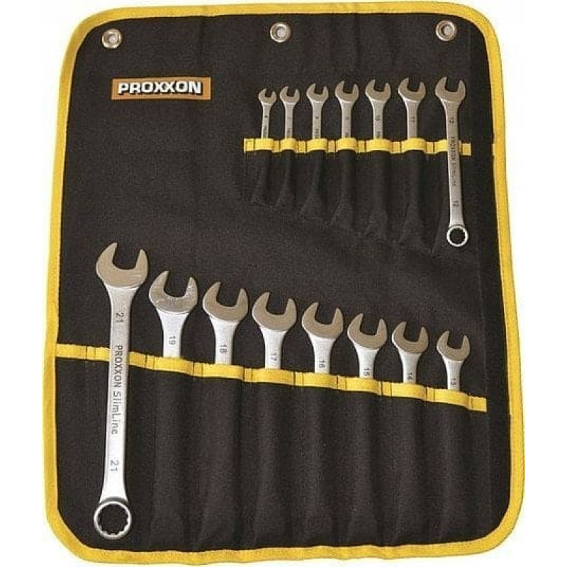 Proxxon Zestaw kluczy płasko-oczkowych PROXXON [15 cz.] + futerał