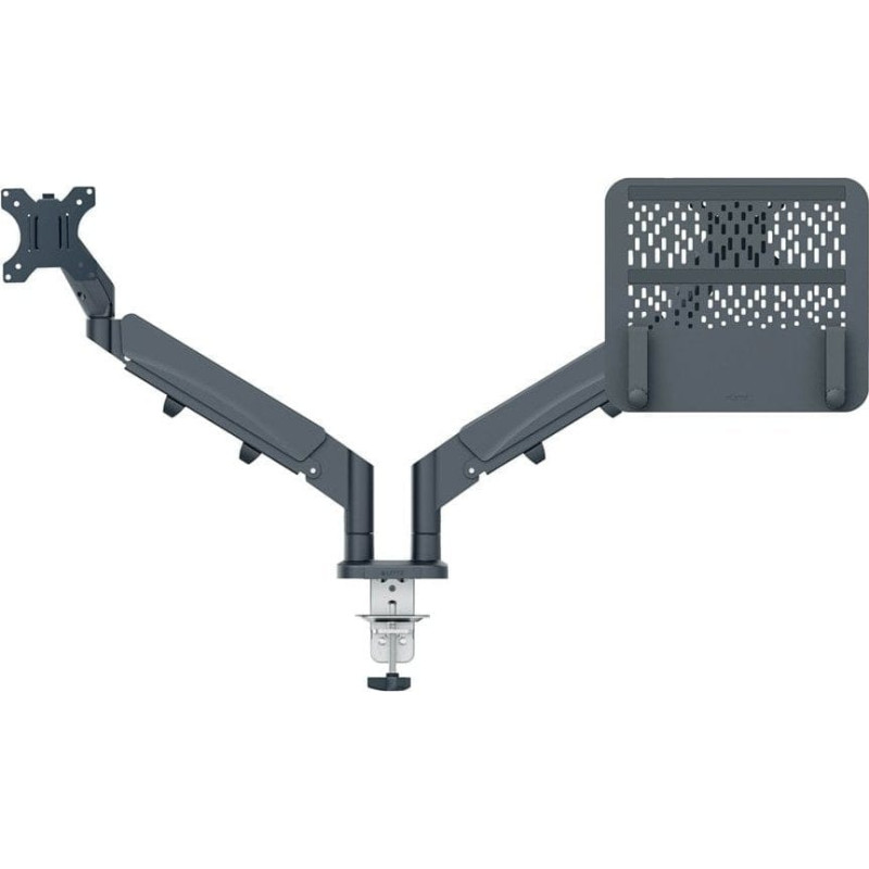 Leitz Monitor arm pladsbe.dobb m.laptoparmMgrå