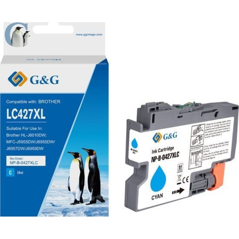 G&G Tusz G&G G&G kompatybilny ink / tusz z LC-427XLC, NP-B-0427XLC, cyan