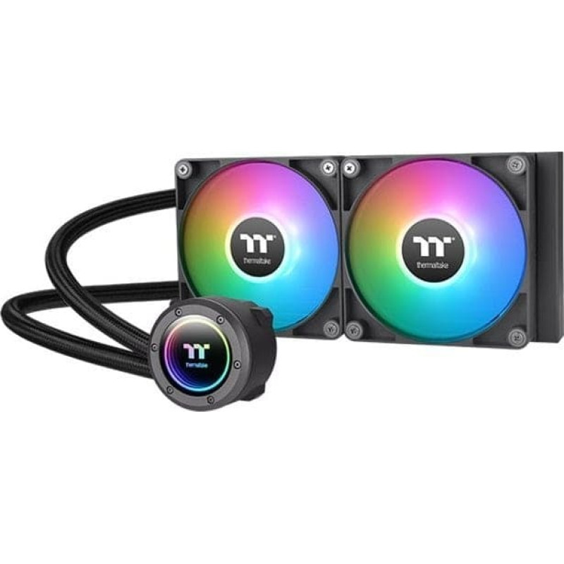 Thermaltake Chłodzenie wodne Thermaltake Thermaltake TT TH240 ARGB Procesor Chłodnica cieczy all-in-one 12 cm Czarny 1 szt.
