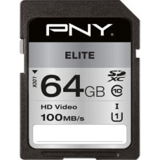 PNY Karta PNY Elite SDXC 64 GB Class 10 UHS-I/U1  (P-SD64GU1100EL-GE)
