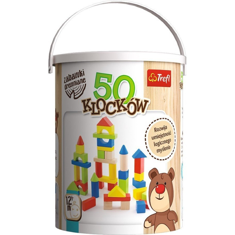 Trefl TREFL Zabawka drewn.50Blocks MULTI FSC 61687