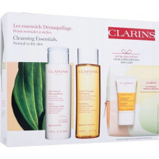 Clarins CLARINS SET (VELVET CLEANSING MILK 200ML + HYDRATING TONING LOTION 200ML + COMFORT SCRUB 15ML + COSMETICS BAG)