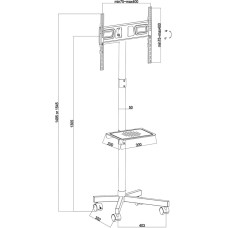 Maclean Mobile TV stand 32-55' MC-949