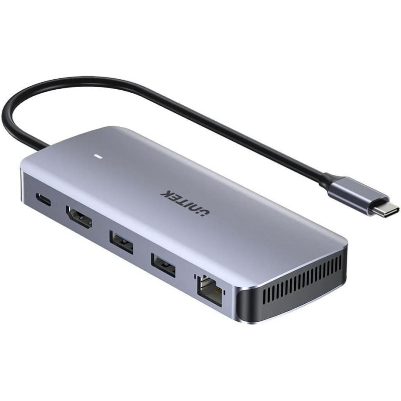 Unitek Aktīvs centrmezgls USB-C 10GBPS, M.2, HDMI, PD 100W