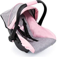 Bayer Fotelik samochodowy dla lalki szaro-różowy
