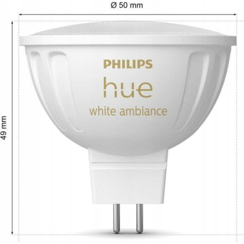 Signify Philips Hue White Amb. MR16 LED Lampe Einzelpack 400lm-