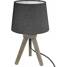 Atmosphera Lampa stołowa Atmosphera Lampa stołowa MINI GRIS, drewniane nóżki, 30 cm