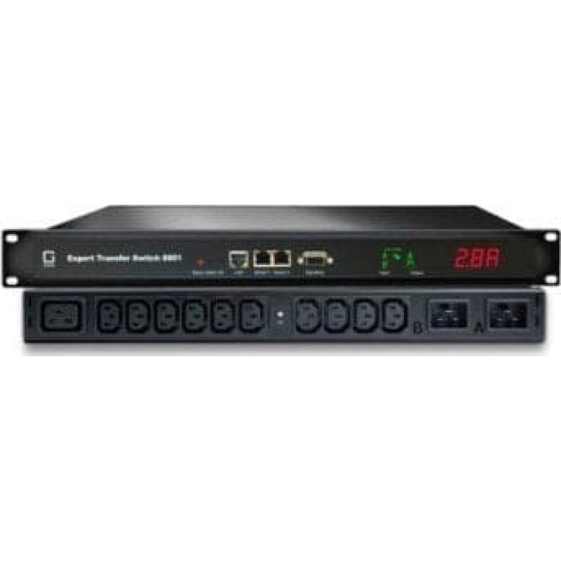 Gude GUDE 8801-3 Expert Transfer Switch 16A 1x IEC C19, 6x IEC C13 (4xZekering)