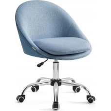 Songmics Krzesło biurowe Songmics Krzesło do biura domowego Obrotowe krzesło biurowe Wyściółka z pianki z regulacją wysokości Gabinet do sypialni Niebieski