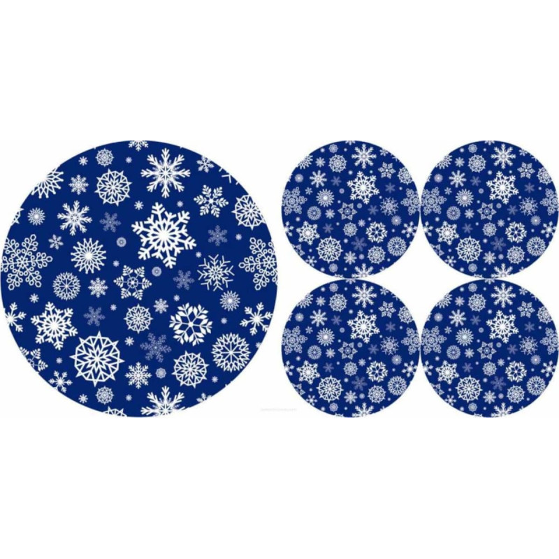 Bertoni BERTONI EE Zestaw podkładek na stół okrągłych 1+4 - SNOW