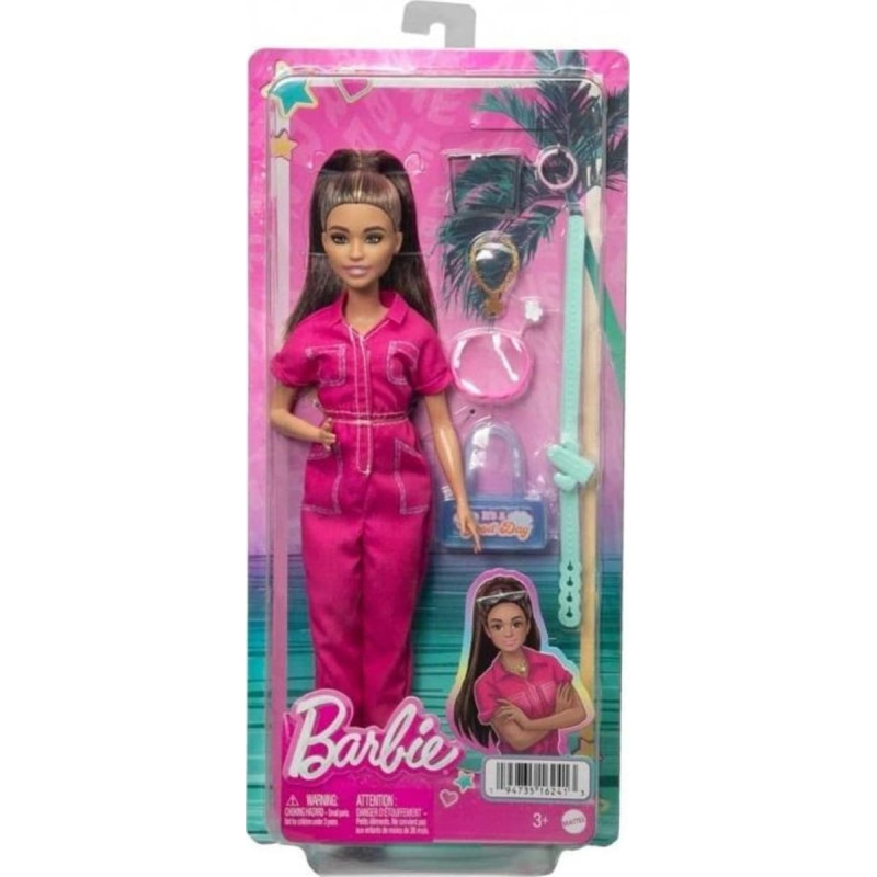 Mattel Lalka Barbie Mattel BRB LALKA ROZOWY KOMBINEZON AKCESORIA HPL76 WB6