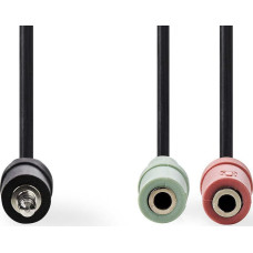 Nedis Kabel Nedis Nedis CAGP22150BK02 kabel audio 0,2 m 2 x 3.5mm 3.5mm Czarny