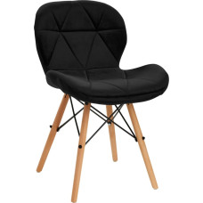 Activeshop 4Rico Krzesło skandynawskie QS-186 aksamit czarne