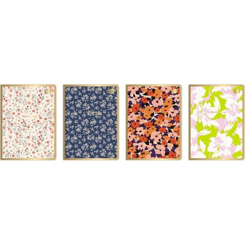 Interdruk Zeszyt A5/80K kratka Metallic Floral (10szt)