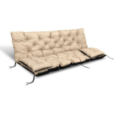 Aio Factory ZESTAW OGRODOWY 100x60x50CM + 2 PODUSZKI 42X42 CM BEŻOWY
