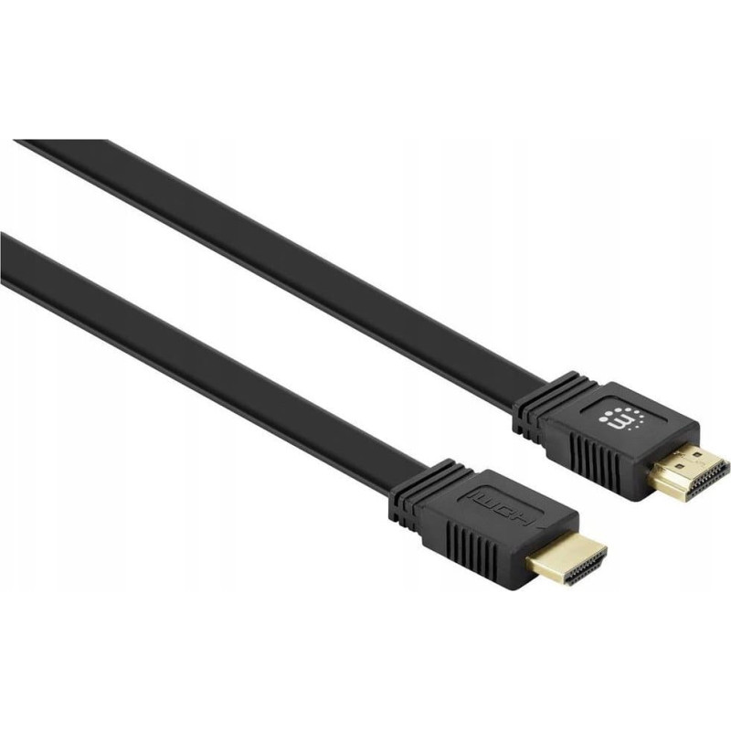Manhattan MANHATTAN flaches HDMI-Kabel mit Ethernet-Kanal 4K@60HZ 5m