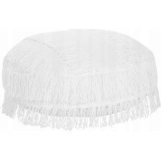 Beliani Poduszka podłogowa bawełniana ⌀ 50 cm biała OULAD