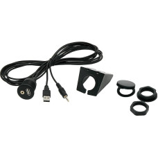 Blow 0301#                Samochodowe złacze montażwe usb+ aux -gniazdo z podstawką 2m