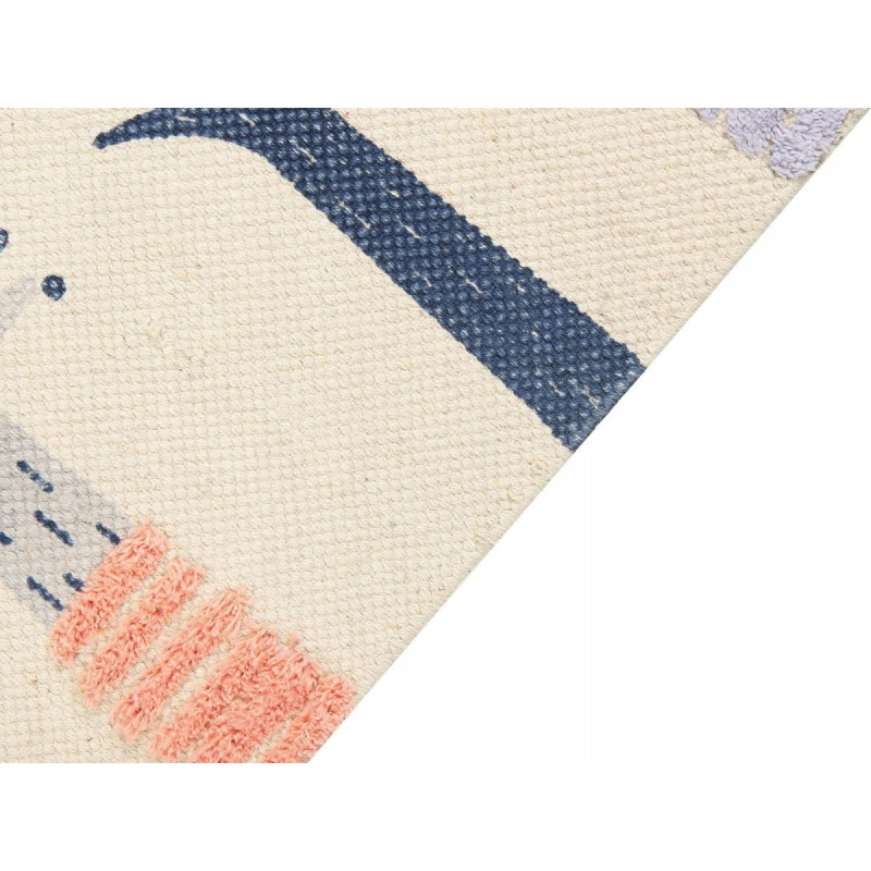 Beliani Dywan dziecięcy bawełniany wzór w psy 80 x 150 cm wielokolorowy TEMIAJ Lumarko!