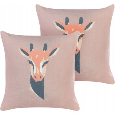 Beliani Zestaw 2 poduszek Poliester Różowy CANDELABRA Lumarko!