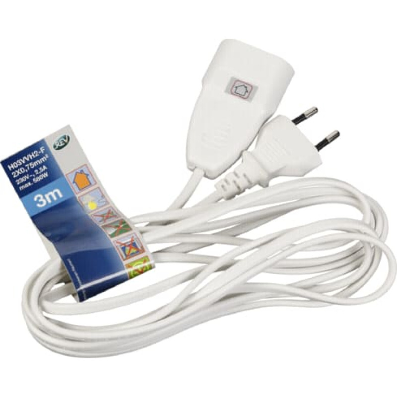 REV przedłużacz, 3m, biały - 00128011