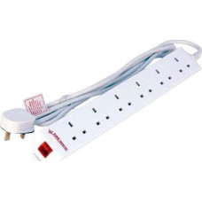 Microconnect Listwa zasilająca MicroConnect 6-way UK Surge Protected