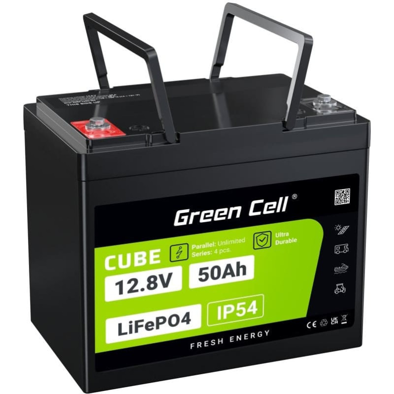 Green Cell LFPGC12V50AH UPS akumulators litija dzelzs fosfāts (LiFePO4) 12 V 50 Ah