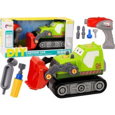 Leantoys Koparka Gąsienicowa Kreskówkowa Do Rozkręcania DIY Zielona