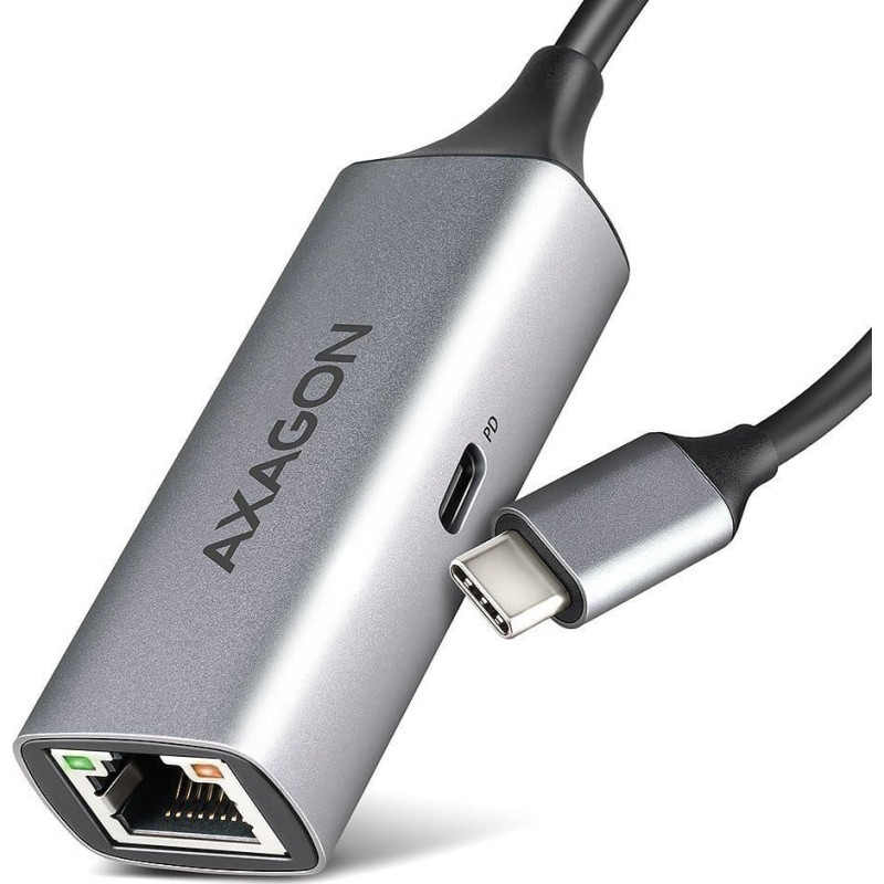 Axagon Karta sieciowa Axagon ADE-TXPD Karta sieciowa Gigabit Ethernet adapter, USB-C 3.2 Gen 1, instalacja automatyczna, Asix AX8817, PD 100W