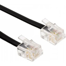 Helos Kabel helos Helos 014067, 6 m, 6P4C, 6P4C, Black, Translucent, Male, Male