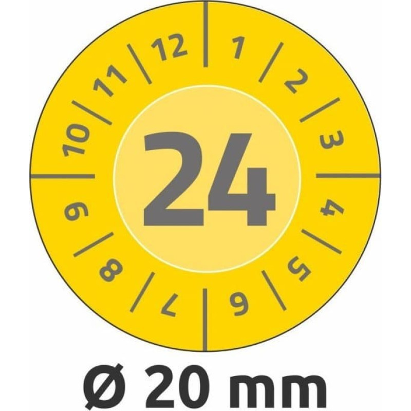 Avery Avery 6943-2024 Ø 20 mm, 120 Etiketter, Gul Gul 152x70x3,5mm (8stk) - (8 pce pr. blister emballage)