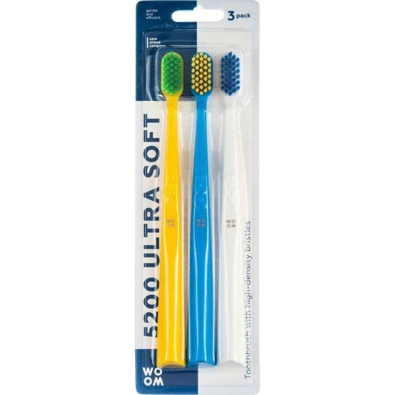 Woom Woom 5200 Ultra Soft Toothbrush szczoteczka do zębów z miękkim włosiem 3szt.