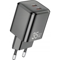 Awei Ładowarka Awei AWEI ład. siec. PD65-EU 35W 2x USB-C biała/white GaN