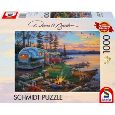 Schmidt Spiele Puzzle PQ 1000 DARREL BUSH Ognisko nad jeziorem