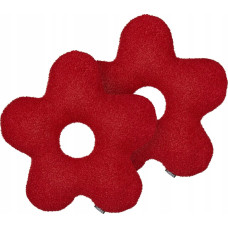 Beliani 2 poduszki dekoracyjne teddy 40 x 40 cm czerwone CAMPONULA Lumarko!