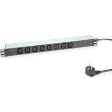 Triton Kabel zasilający TRITON Listwa zasilająca ROLINE 19 8-drożna C13 + wtyczka z uziemieniem, aluminiowa, 2 m