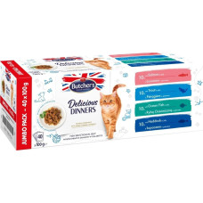 Butcher’s Butcher's Delicious Dinners Cat jumbo pack mix smaków dania z rybą w galaretce karma dla kota 40 x 100g