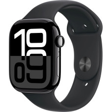 Apple Watch Series 10 jet black aluminium  42mm black sport band Size S/M DE