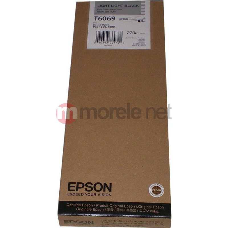 Epson Tusz Epson Wkład atramentowy Czarny Stylus do 4800/4880 light light (220ml) (C13T606900)