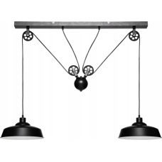 Atmosphera Lampa wisząca Atmosphera Lampa wisząca EZIO, metal, czarna, wys. 60 cm