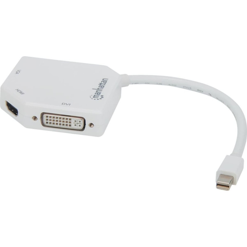 Triton Adapter AV TRITON Manhattan 207362 adapter kablowy 0,25 m Mini DisplayPort DVI-I + VGA (D-Sub) + HDMI Biały