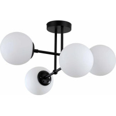Light Prestige Lampa wisząca Light Prestige Sypialniana lampa wisząca czarna Roma szklane mleczne molekuły