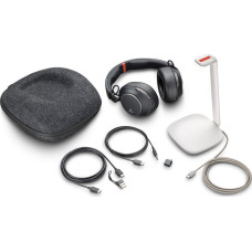 Poly Słuchawki Poly Poly Voyager Surround 85 - Voyager Surround 80 series - Headset - ohrumschliessend - Bluetooth - kabellos - aktive Rauschunterdruckung - Adapter USB-C via Bluetooth - Schwarz - UC-zertifiziert