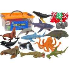 Leantoys Figurka LeanToys Zwierzęta Morskie Ryby Zestaw Figurki W Pudełku Akcesoria 24 szt.