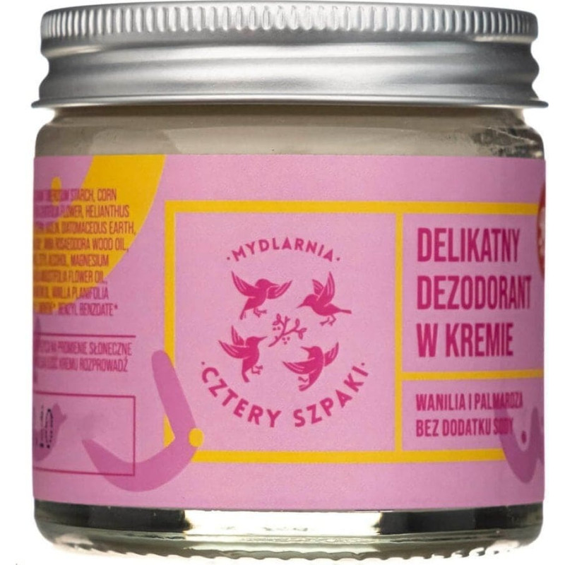 Mydlarnia Cztery Szpaki Cztery Szpaki, Delikatny Badaj się Dezodorant w kremie, 60ml