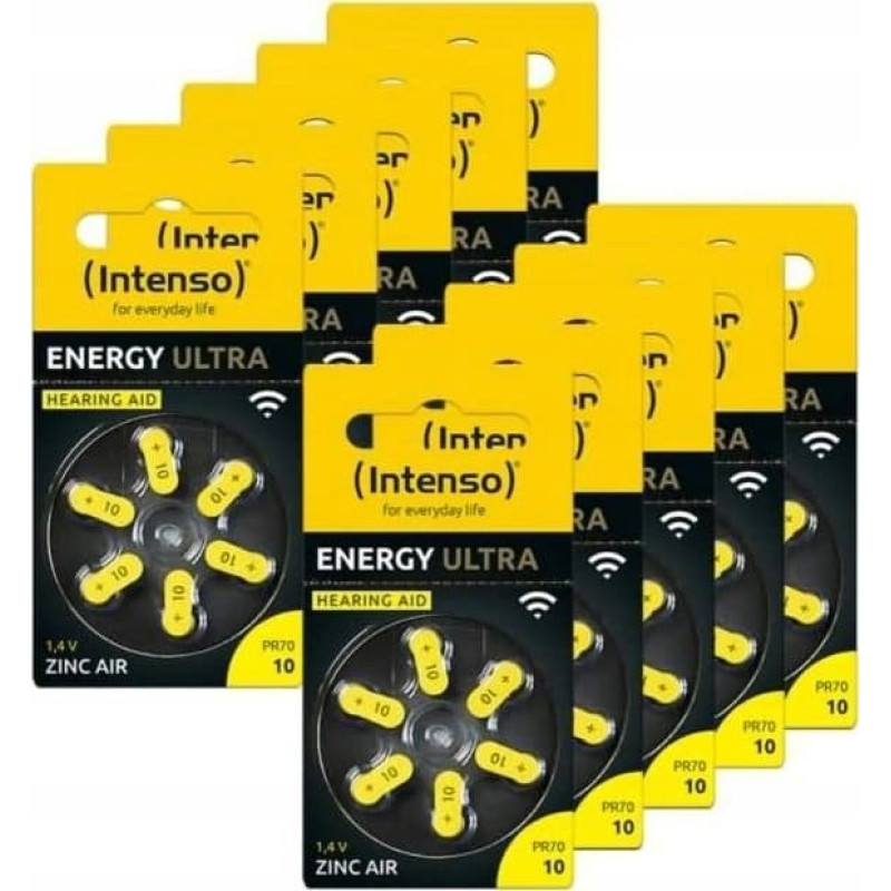 Intenso Intenso Hörgeräte Batterien | Zink-Luft A10 60er Pack