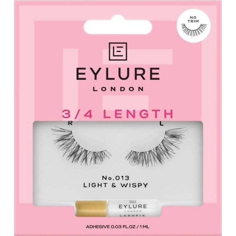 Eylure 3/4 Length Lashes sztuczne rzęsy z klejem efekt unikalnego podkreślenia No. 013