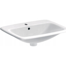 Geberit Umywalka Geberit Geberit Selnova Square Umywalka wpuszczana w blat, B55cm, H17cm, T45cm, z przelewem, z otworem na baterię [16]